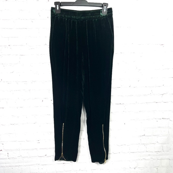 🚫SOLD! •|•SANDRO•| Bianca Zip-Hem Velour Pants - Picture 3 of 15